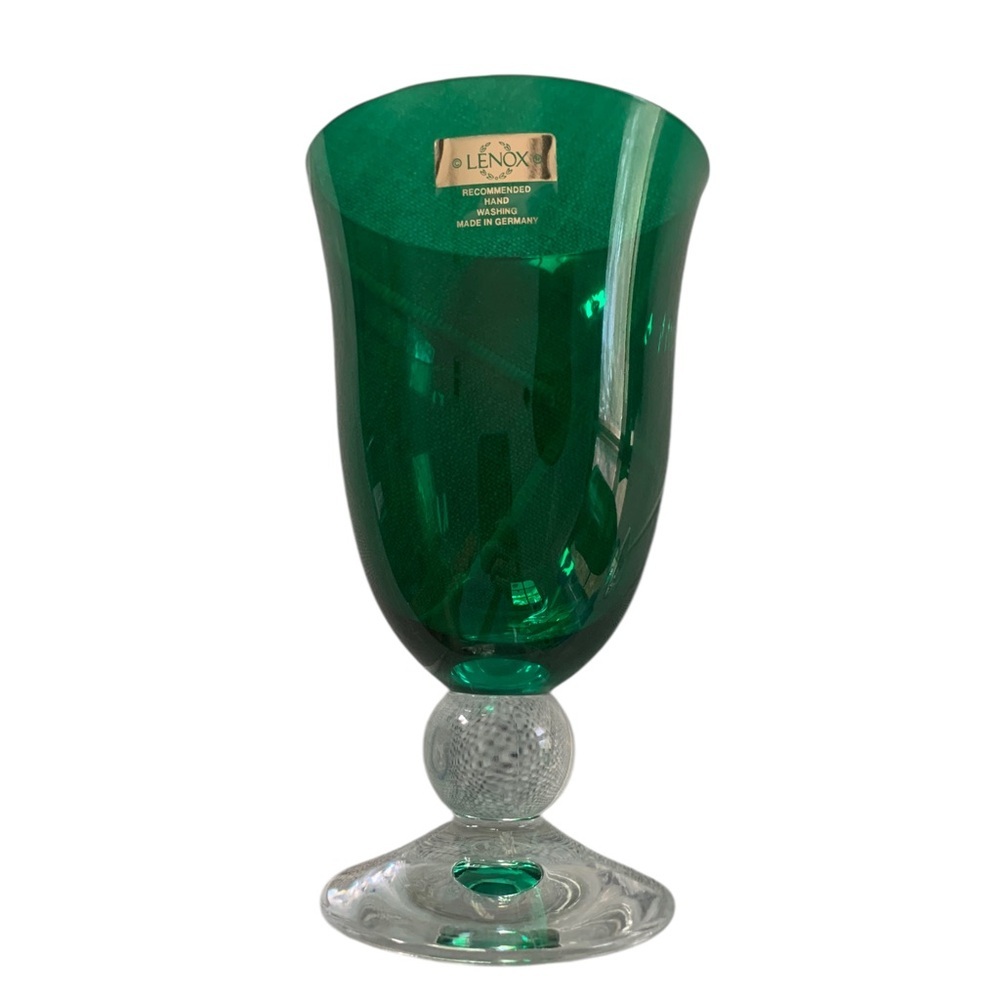 Lenox Holiday Gems Emerald Green Glass Goblet Water Wine Single Replacement